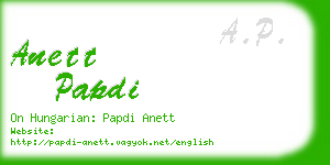 anett papdi business card